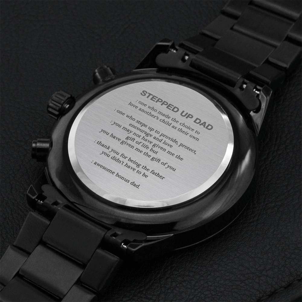 Awesome Bonus Dad Engraving Chronograph Watch