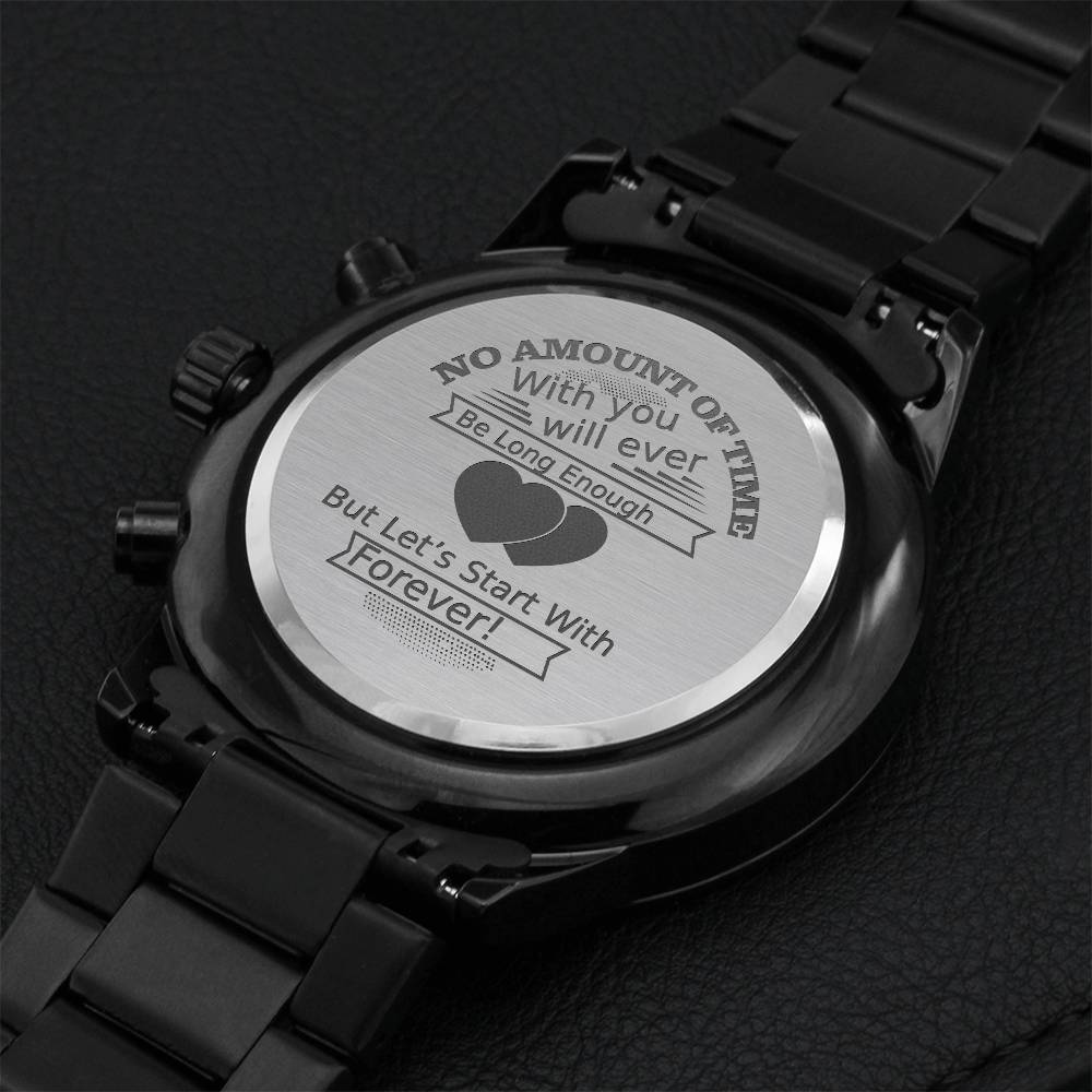 Gift For Husband - Luxury Watch Engraving Chronograph Watch