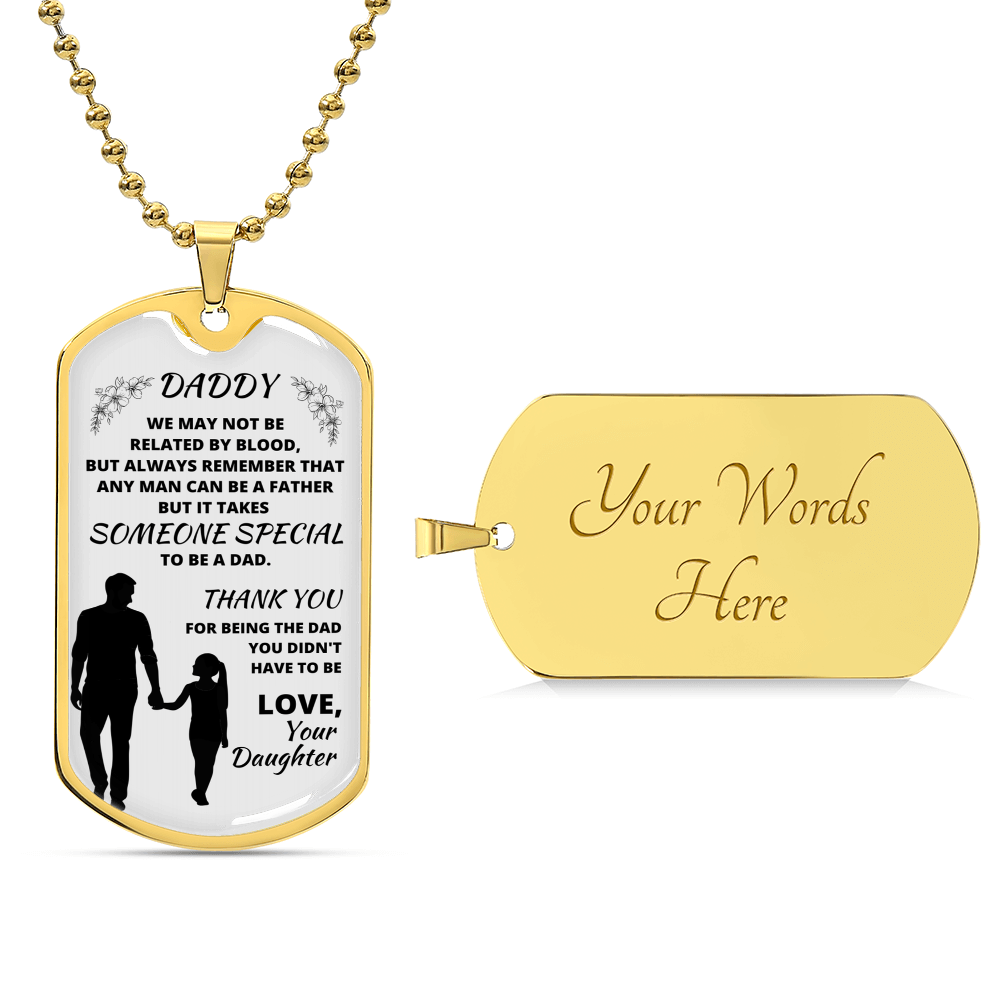 My Father My Hero - Luxury Dog Tag Gift For Dad Daddy Christmas Gift Daddy Necklace Daddy Luxury Dog Tag Daddy Necklace - Army Tag Necklace, Dog Tag Necklace
