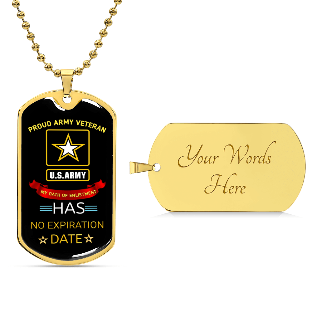 Gorgeous Dog Tag For Army Veteran - Army Tag Necklace, Dog Tag Necklace