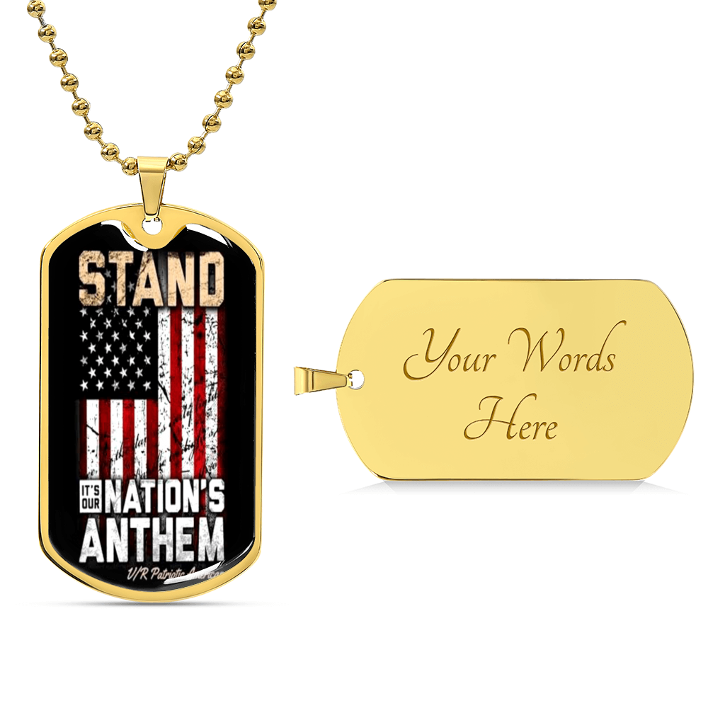 Our National Anthem - Army Tag Necklace, Dog Tag Necklace