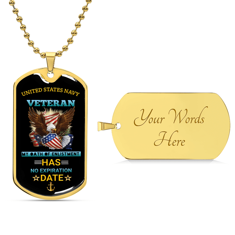 Gorgeous Dog Tag For Navy Veterans - Army Tag Necklace, Dog Tag Necklace