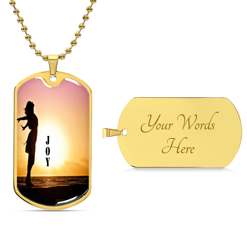 Joy - Army Tag Necklace, Dog Tag Necklace