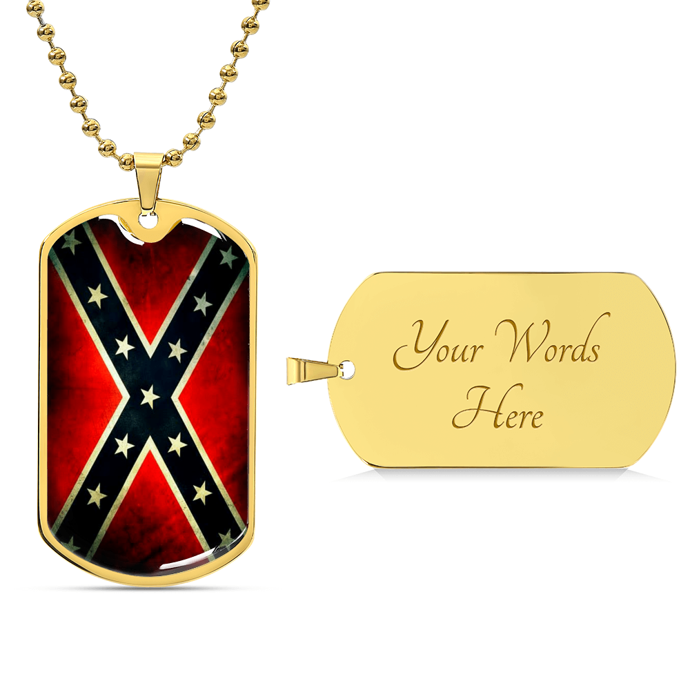 North Carolina State Flag - Army Tag Necklace, Dog Tag Necklace