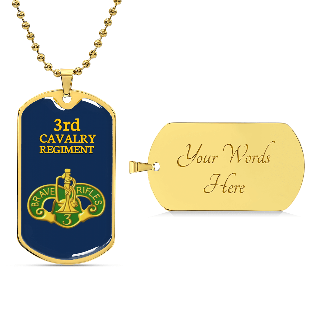 Awesome Dog Tag For 3Rd Armored Cavalry - Army Tag Necklace, Dog Tag Necklace