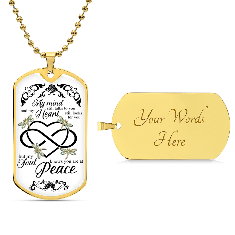 Memorial Necklace - Gifts For Men, Women - In Memory Of Mom, Dad - In Memory Of Husband, Wife - Memorial Gift - Army Tag Necklace, Dog Tag Necklace