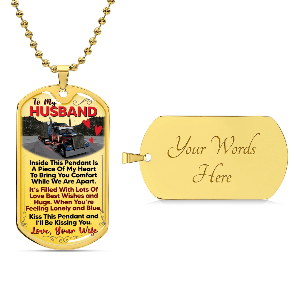 Gift For Trucker- Premium Dog Tag - Army Tag Necklace, Dog Tag Necklace