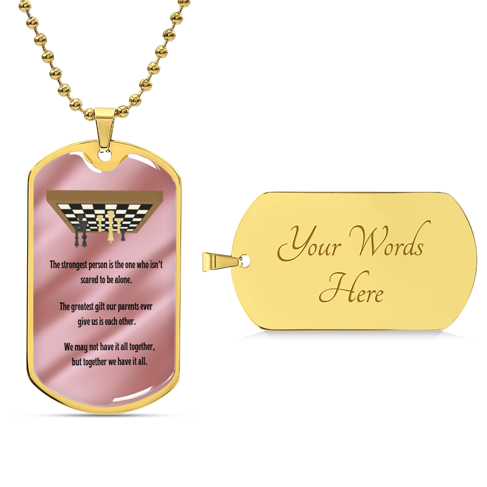 Chess Theme Dog Tag Necklace For Daughter - Army Tag Necklace, Dog Tag Necklace