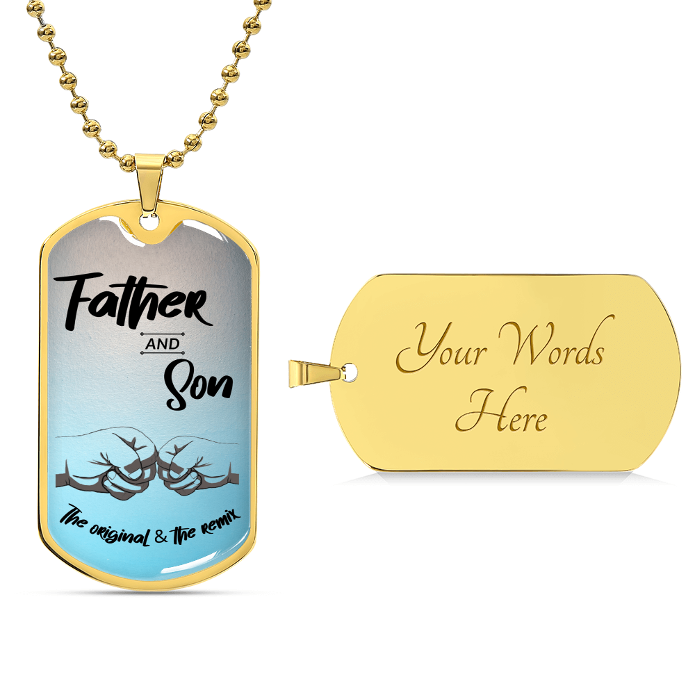 Gift For Dad- Father's Day. Dog Tags! The Original And The Remix! - Army Tag Necklace, Dog Tag Necklace