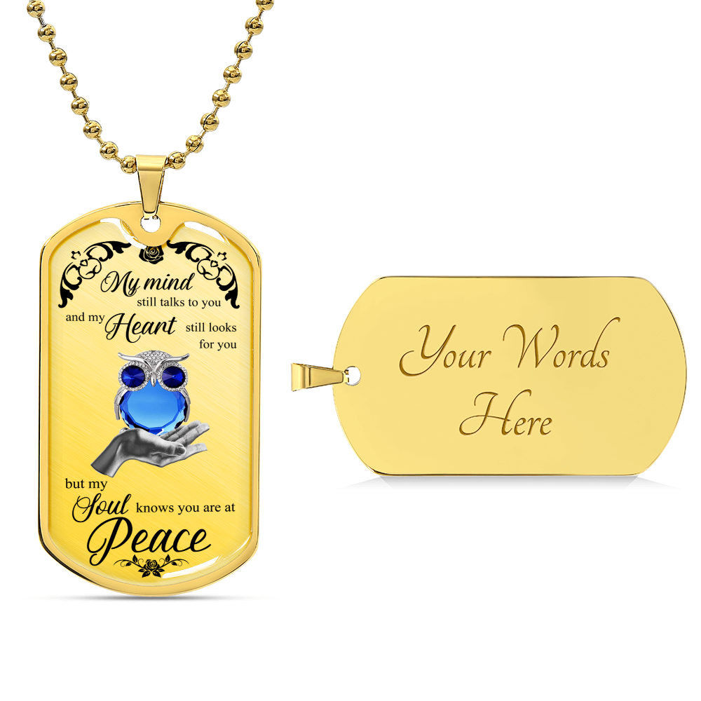 Memorial Gift, Bereavement, Remembrance, Death Of Loved One, Christian, Forever In My Heart, Sympathy Gift, Condolence Gift - Army Tag Necklace, Dog Tag Necklace