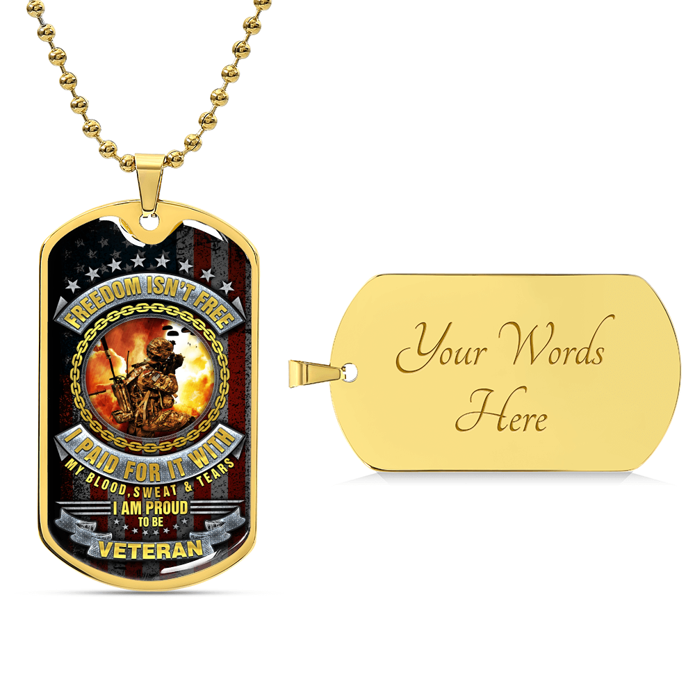 Gift for veteran, Military Gift, Veterans Day, veteran dog tag, US Army dog tag, Gift for Army, 4th of july gift - Army Tag Necklace, Dog Tag Necklace