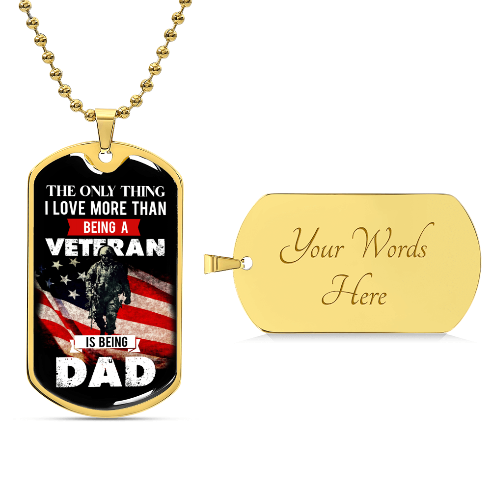 Patent-Pending Jewelry For Veteran Dad - Army Tag Necklace, Dog Tag Necklace