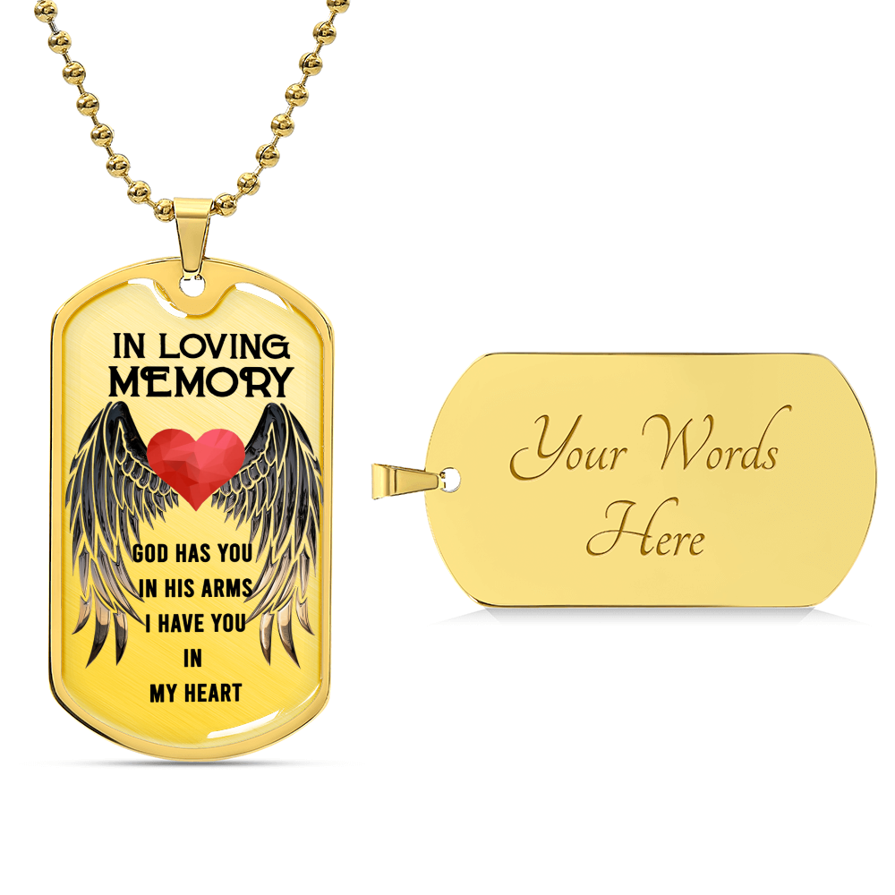 Rest In Peace - Infant Loss - Father Loss - Mother Loss - Loss Of Loved One - Memorial Jewelry - Army Tag Necklace, Dog Tag Necklace