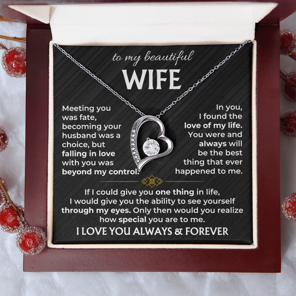 To My Wife - I Love You Always & Forever - Forever Love Necklace