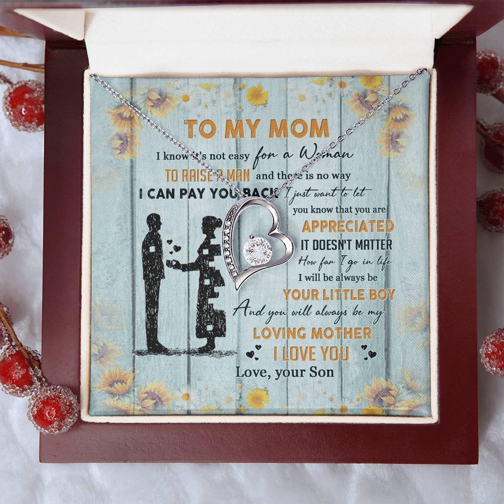 To My Mom From Son Forever Love Necklace