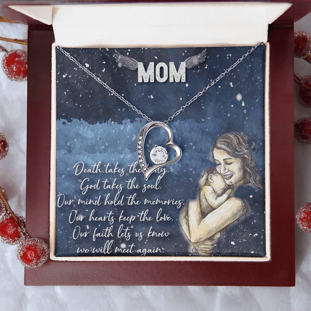 To My Mom Forever Love Necklace Mother Necklace Gift For Mother Xmas Christmas Customize Gift To My Mom 1 Forever Love Necklace