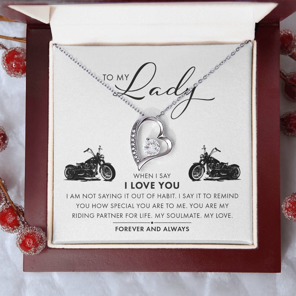 To My Lady I Love You Forever And Always Necklace 1 Forever Love Necklace