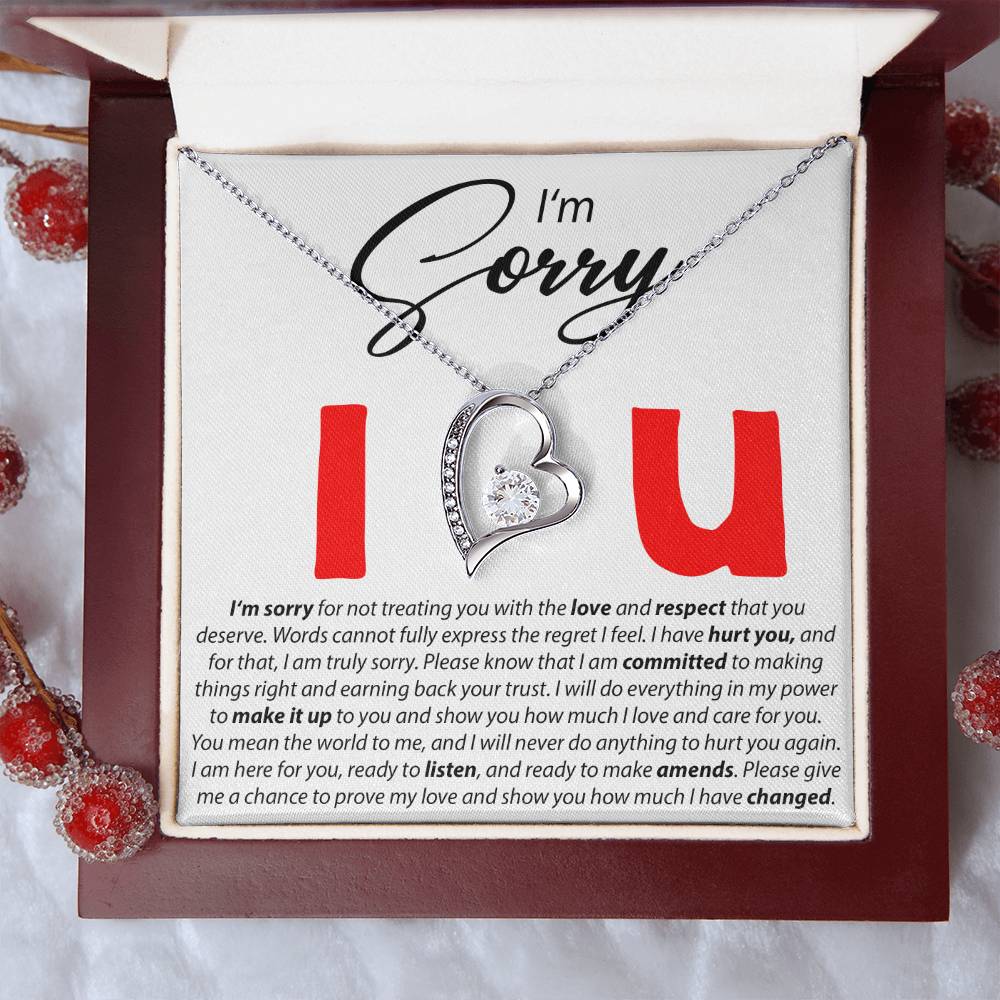 I'M Sorry - I Love You - Forever Love Necklace Forever Love Necklace