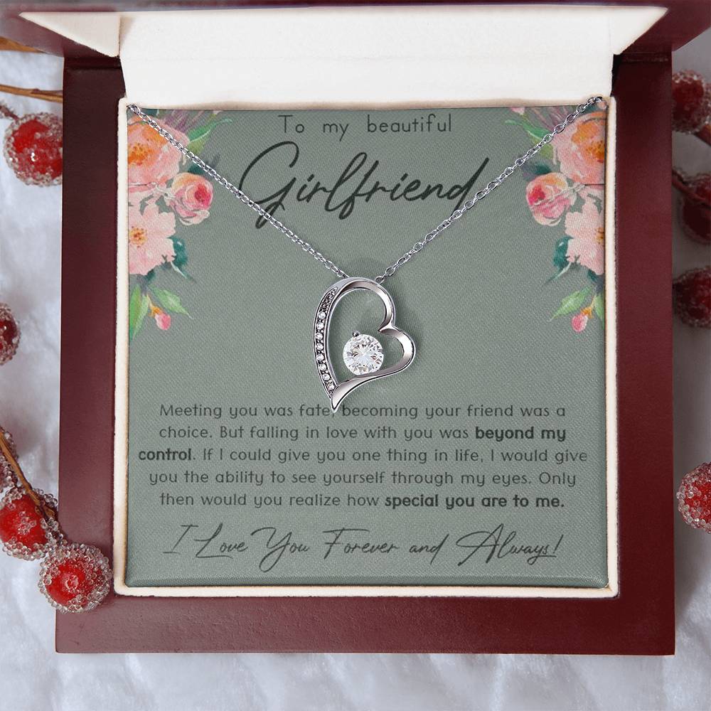 To My Girlfriend - Love You Forever & Always Necklace Forever Love Necklace