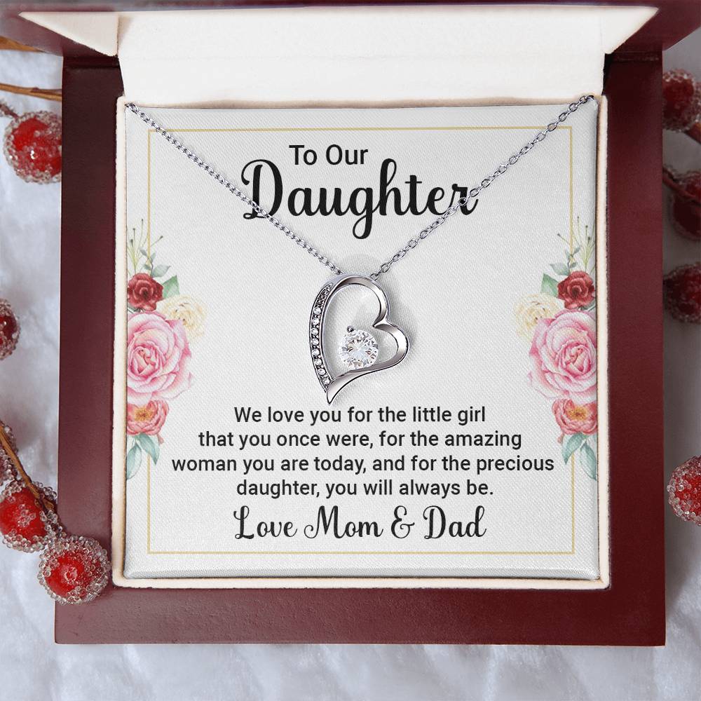 Heartstrings - Forever Love Necklace - Daughter Little Girl You Once Were Forever Love Necklace