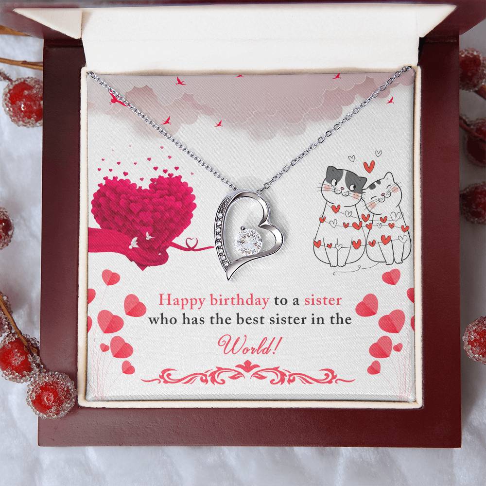 Heart Handmade Necklace For Sister Forever Love Necklace Forever Love Necklace