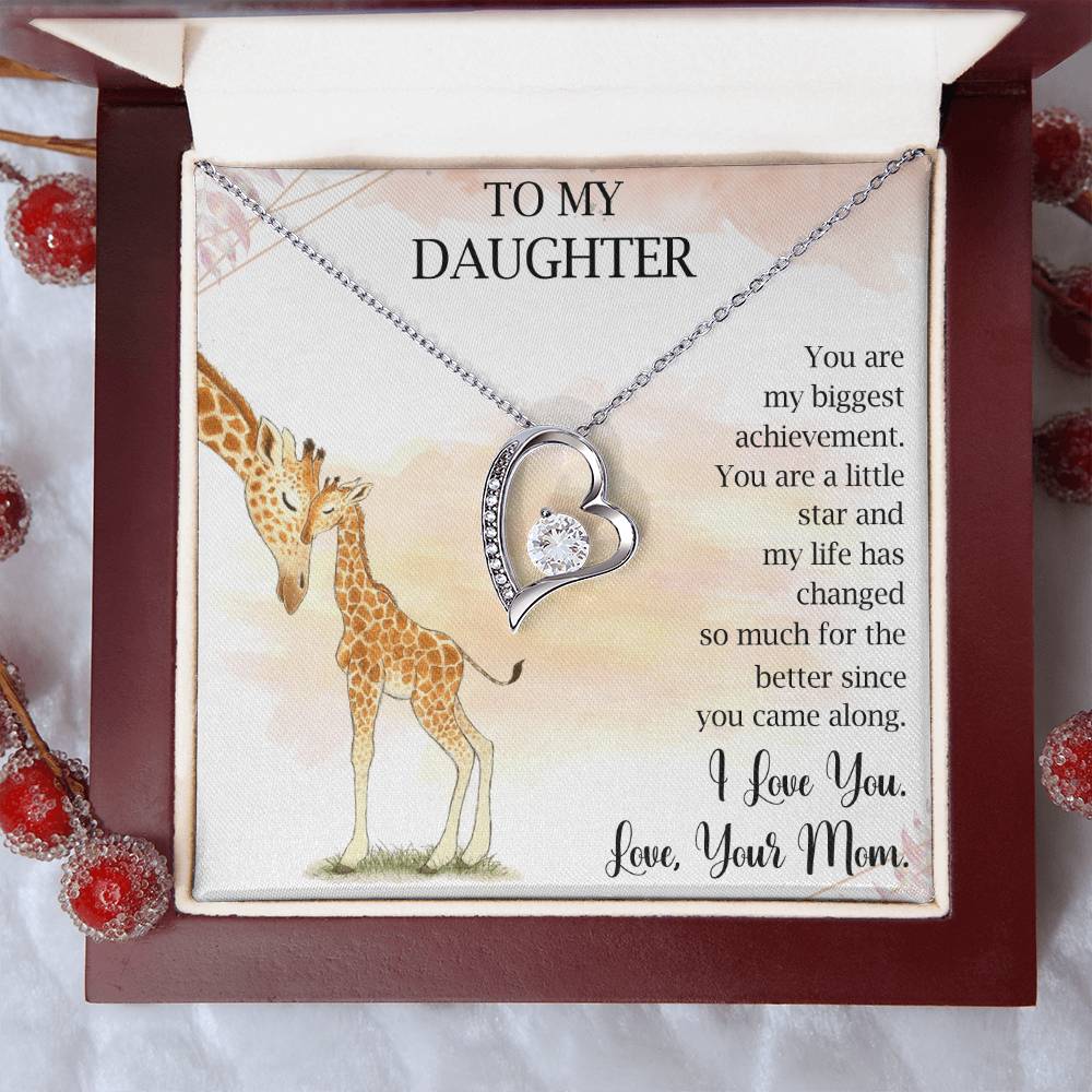 To My Daughter Giraffe Necklace Gift For Daughter From Mom Birthday Gift Graduation Gift Christmas Gift Live Your Dreams Gift For Daughter From Mom Forever Love Necklace