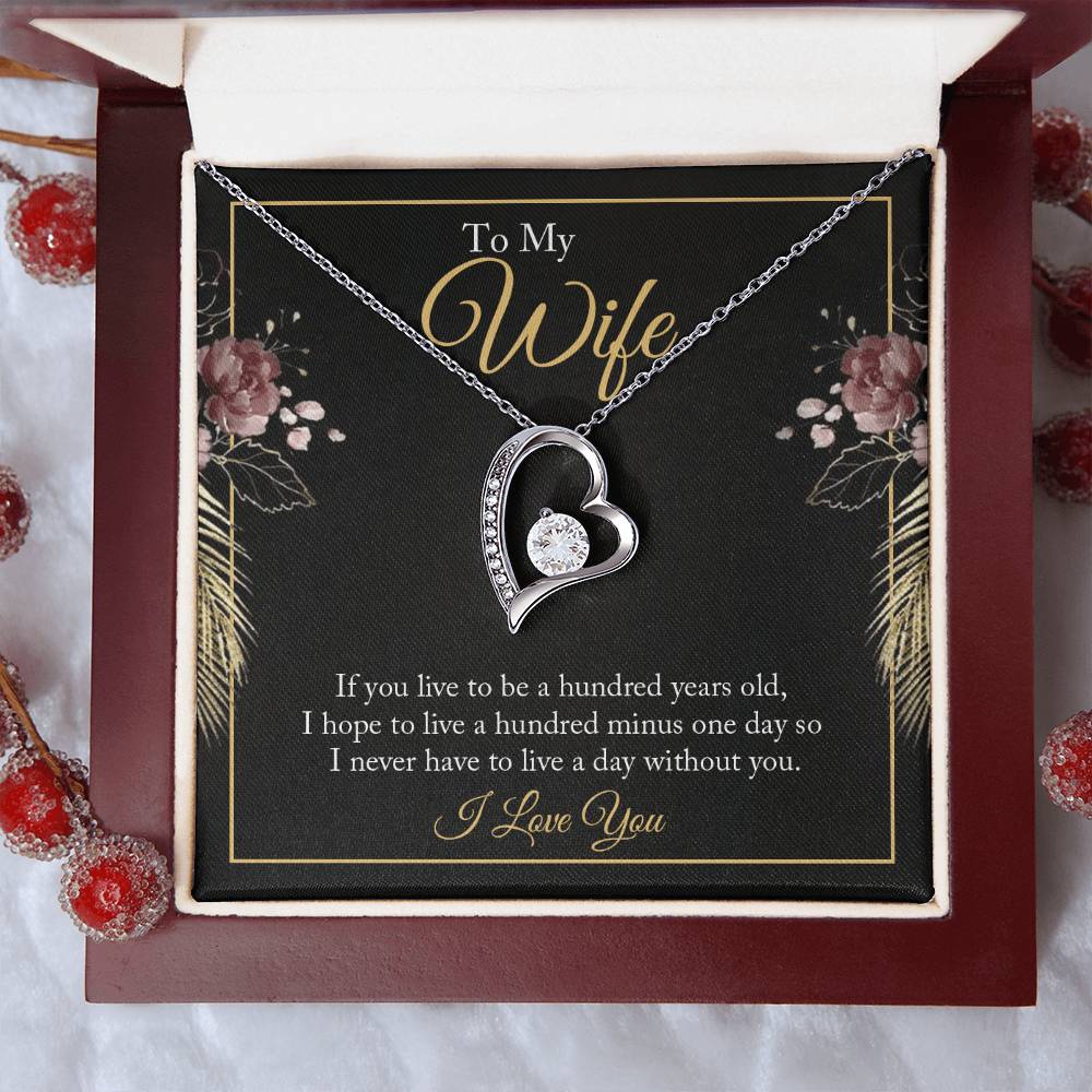 To My Wife - I Love You - Forever Love Necklace Forever Love Necklace