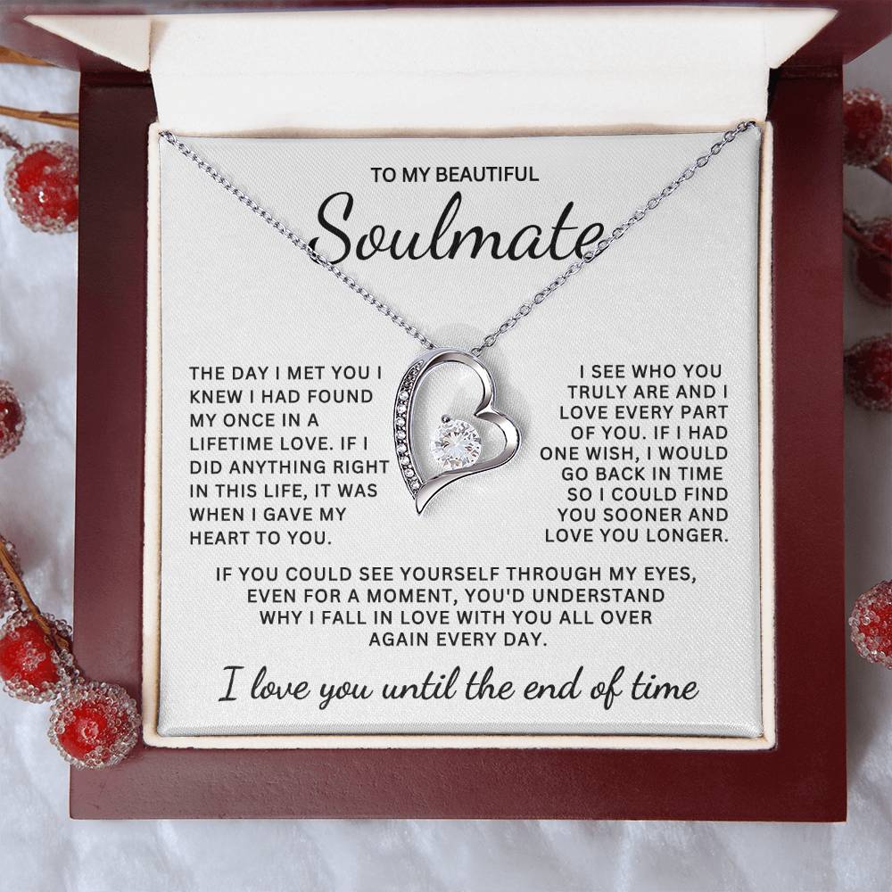Gift For Soulmate Once In A Lifetime Love Forever Love Necklace Forever Love Necklace