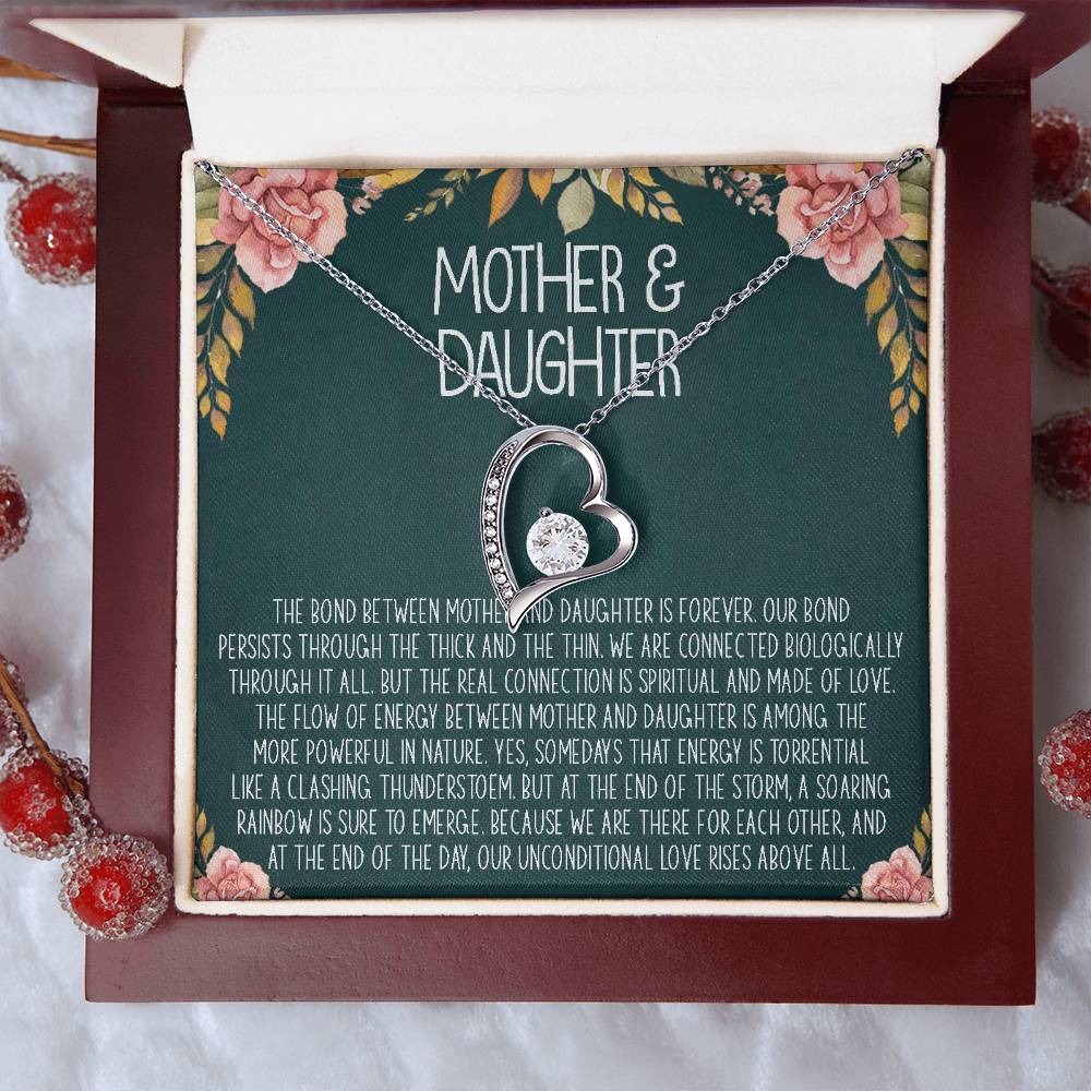 Forever Love Necklace Mothers Day Gift From Daughter Mother Daughter Customize Necklace Gifts For Mom Mom Necklace Birthday Gift Forever Love Necklace