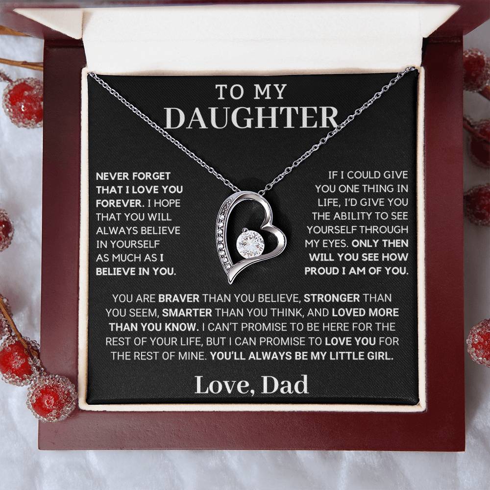 Gift For Daughter Only Then Will You See Forever Love Necklace