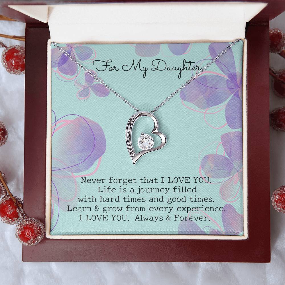 Gift For My Daughter Necklace Never Forget That I Love You Gift For Daughter Birthday Gift Wedding Necklace Graduation Gift Grown Up Daughter Forever Love Necklace