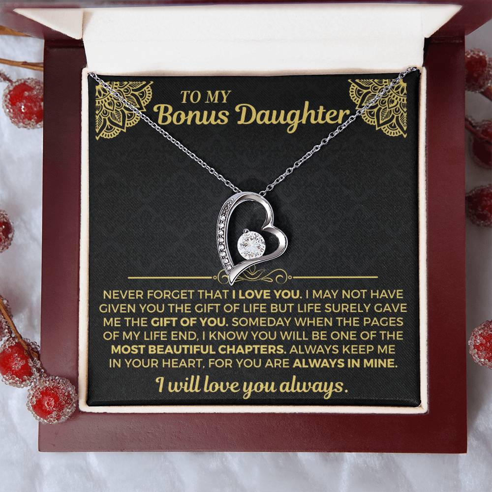 To My Bonus Daughter - Forever Love Gift Set - Ss558 Forever Love Necklace