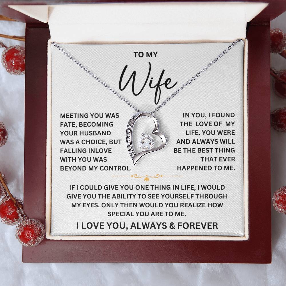 To My Wife - Forever Love Necklace Gift - Forever Love Necklace
