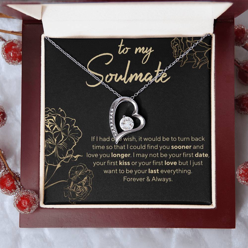 Soulmate Heart Necklace Gift Forever Love Necklace