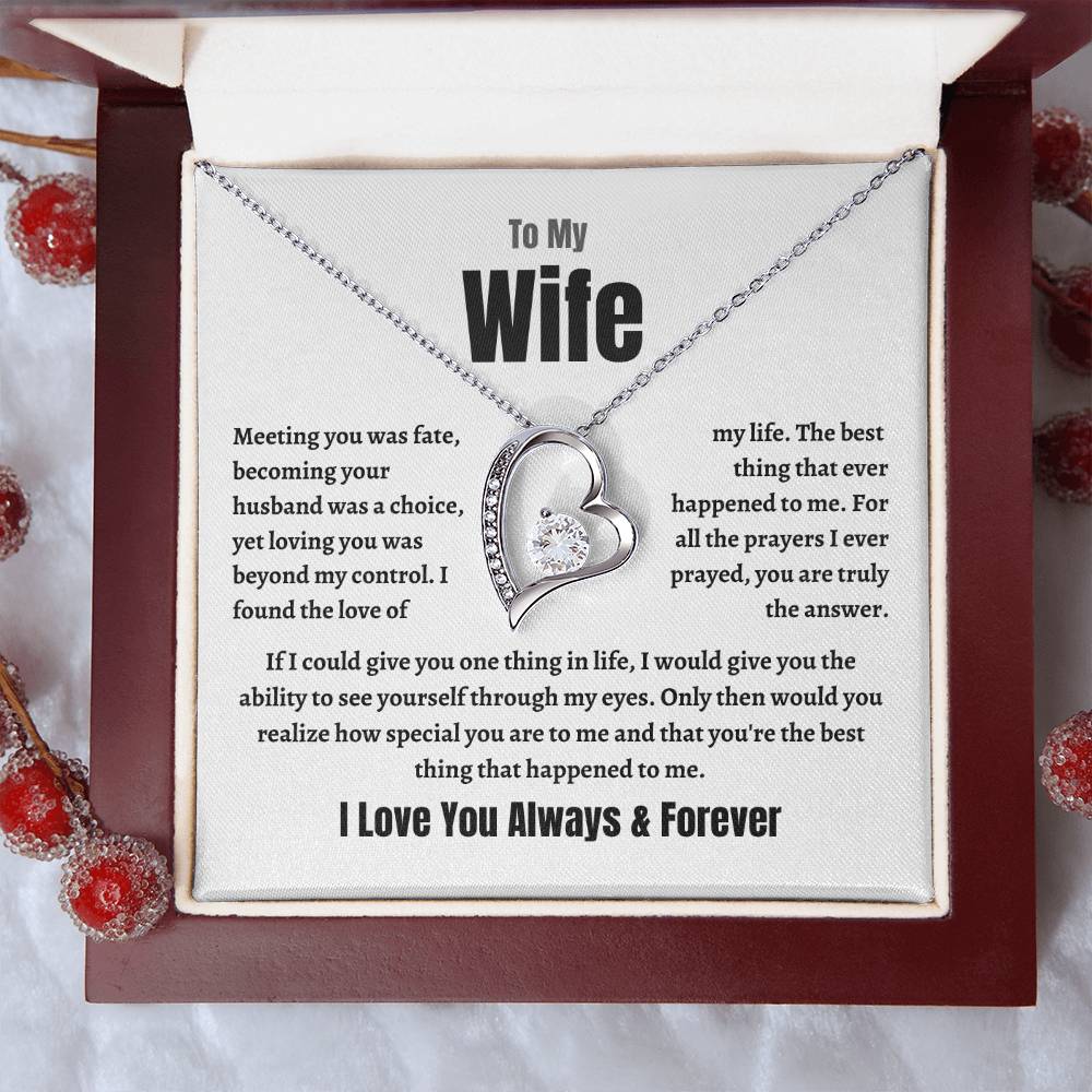 Wife Forever Love Necklace Meeting You Was Fate Perfect Gift For Her! Forever Love Necklace