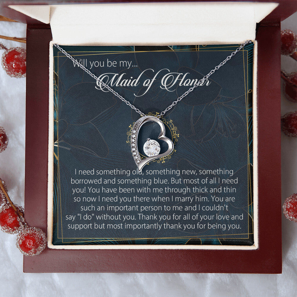 Will You Be My Maid Of Honor Necklace Gift Maid Of Honor Gift Necklace Maid Of Honor Wedding Gift Necklacemaid Of Honor Forever Love Forever Love Necklace