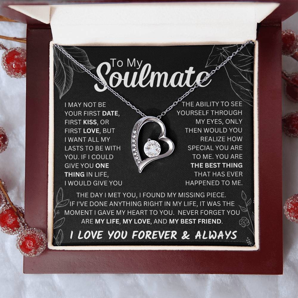 To My Soulmate Forever & Always Forever Love Necklace