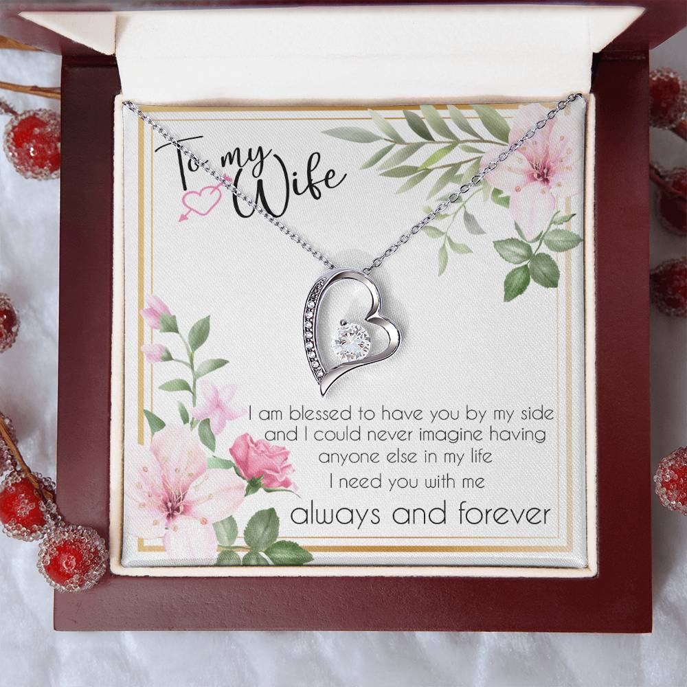 To My Wife Necklace Anniversary Gift For Wife Birthday Gift For Wife Gift For Wife Necklace For Wife Gift For Wife Birthday Forever Love Necklace