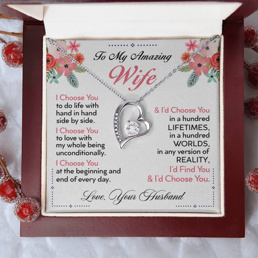 To My Wife I Choose You Forever Love Necklace Forever Love Necklace