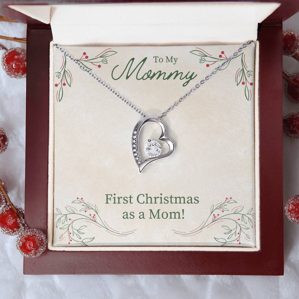 To My Mommy - First Christmas As A Mom - Forever Love Necklace Forever Love Necklace