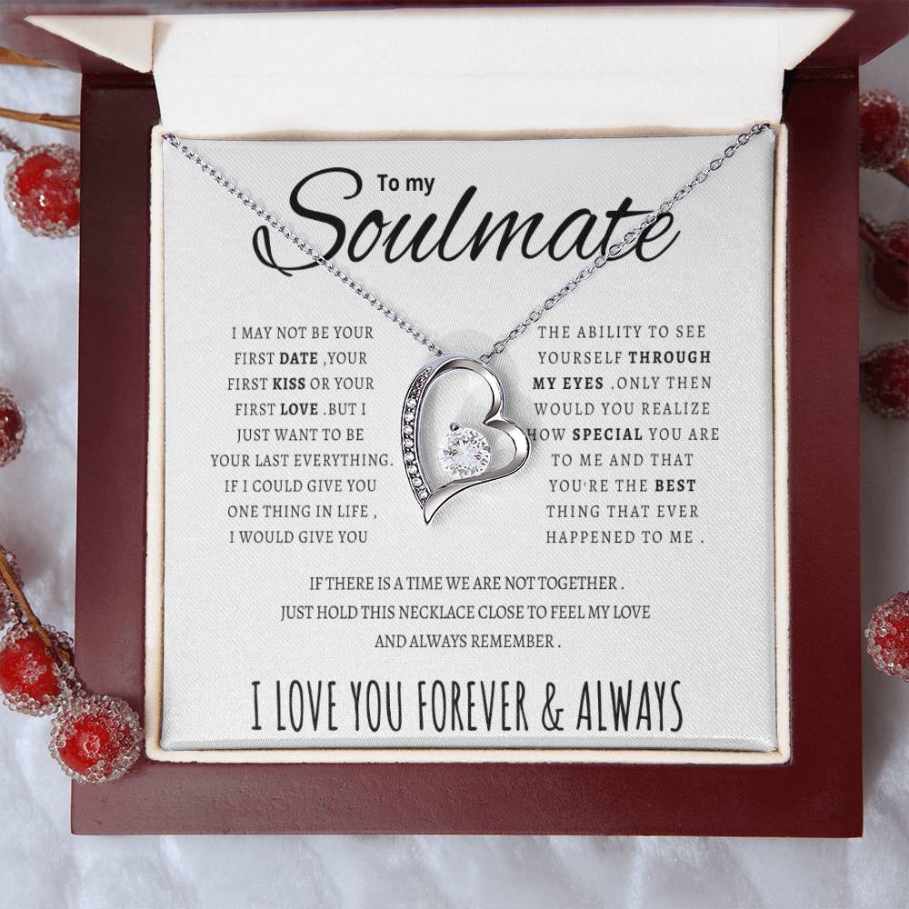 To My Soulmate Forever Love Necklace Forever Love Necklace