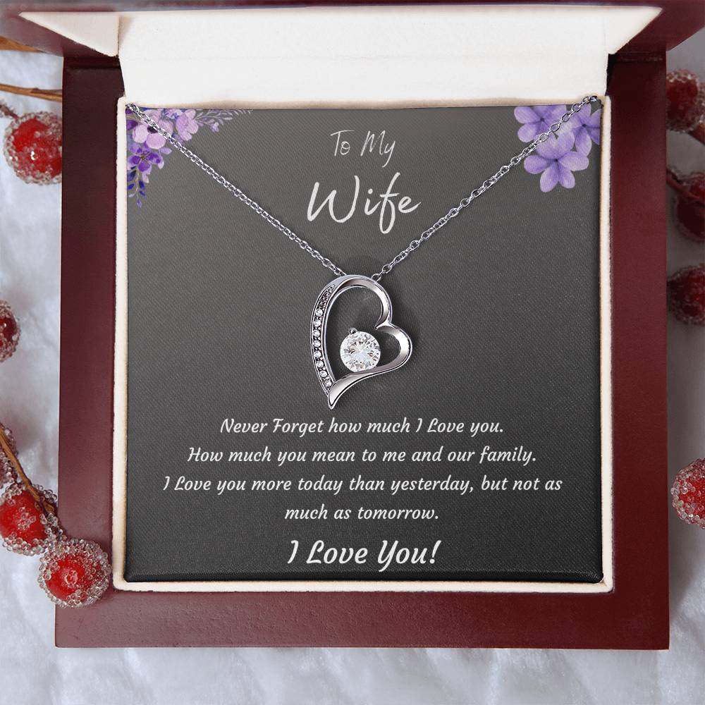 Brillanceaura Forever Love Necklace For Women Birthday Valentines Day Anniversary Mothers Day Gifts For Wife Jewelry Forever Love Necklace