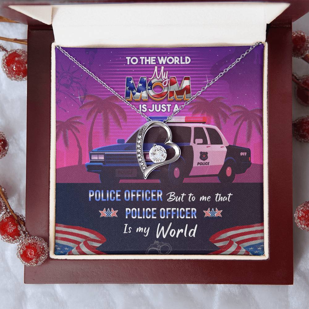 Police Officer Mom - Forever Necklace Forever Love Necklace