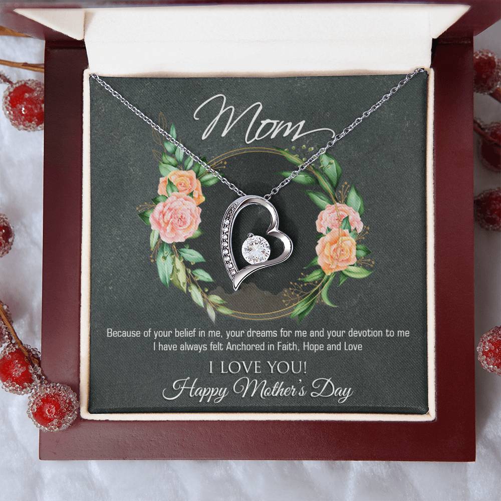To My Mom Mother Necklace Gift For Mother Xmas Christmas Customize Gift To My Mom 2 1 Forever Love Necklace