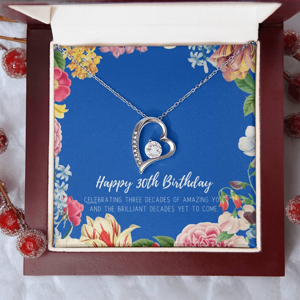 30th Birthday Gifts For Daughter Necklace For Daughter 3 Decade Jewelry 30 Years Old 30th Birthday Gift Necklace Forever Love Necklace
