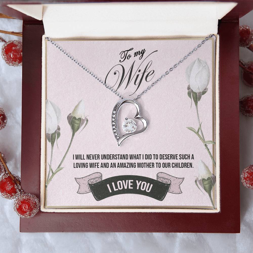 To My Wife - Forever Love Necklace Gold Forever Love Necklace