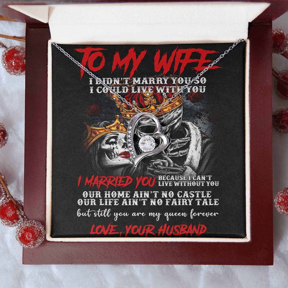 To My Wife Forever Love Necklace Forever Love Necklace