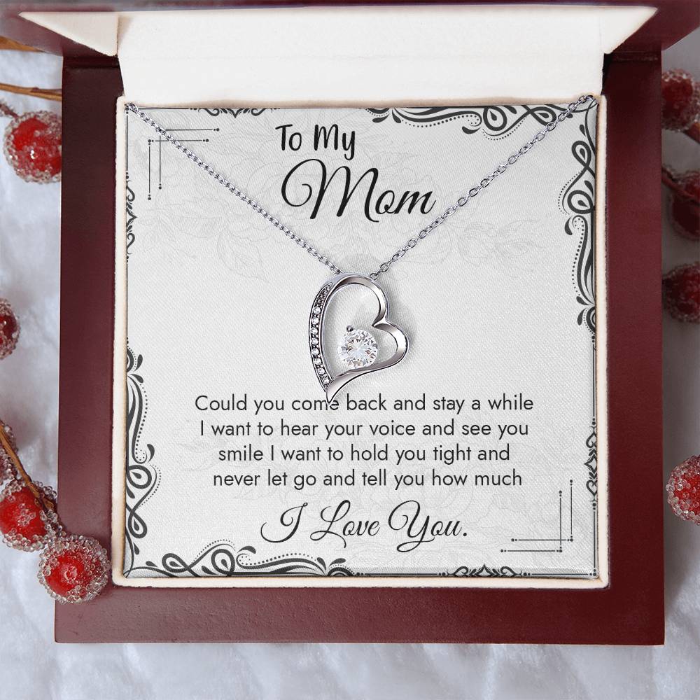 To My Mom Necklace Gift For Mom Mother Necklace Gift From Child To Mom Customize Initial Necklace Gift Forever Love Necklace