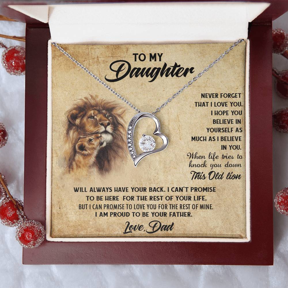 To My Daughter Necklace Father Daughter Necklace Father To Daughter Christmas Gift From Dad Bonus Daughter Necklace Gifts From Dad Forever Love Necklace