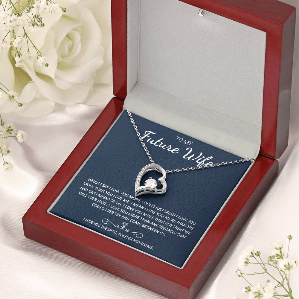 To My Future Wife Love You The Most Heart Necklace Customize Gift For Your Loving Wife! ?? Forever Love Necklace